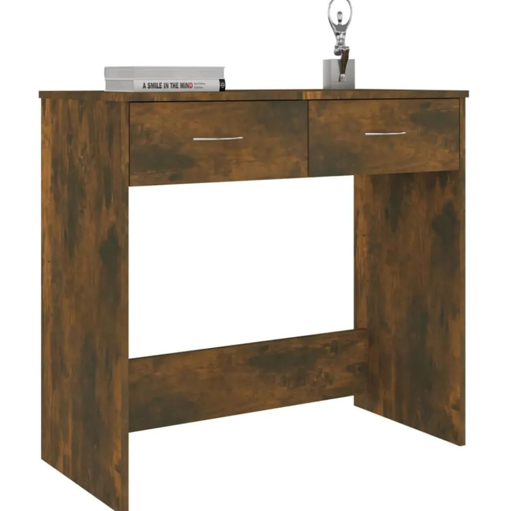Kantoormeubelen*vidaXL Bureau 80x40x75 cm bewerkt hout kleurig Gerookt eiken