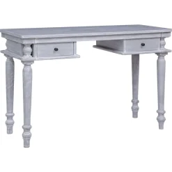 Kantoormeubelen*vidaXL Bureau 115x50x78 cm massief mahoniehout Grijs
