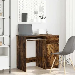 Kantoormeubelen*vidaXL Bureau 86x49x76 cm spaanplaat kleurig Gerookt eiken