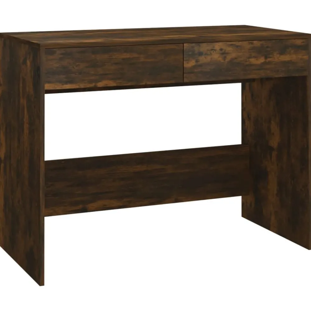 Kantoormeubelen*vidaXL Bureau 101x50x76,5 cm spaanplaat kleurig Gerookt eiken