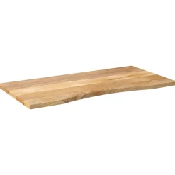 Bureaublad met ronding 110x50x2,5 cm massief ruw mangohout>vidaXL