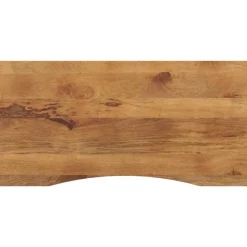 Tafelaccessoires*vidaXL Bureaublad met ronding 140x60x2,5 cm massief ruw mangohout