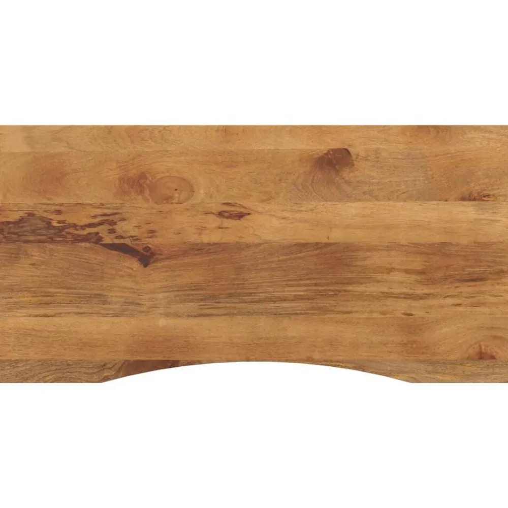 Tafelaccessoires*vidaXL Bureaublad met ronding 140x60x2,5 cm massief ruw mangohout