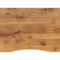 Bureaublad met ronding 100x80x2,5 cm massief ruw mangohout>vidaXL Clearance