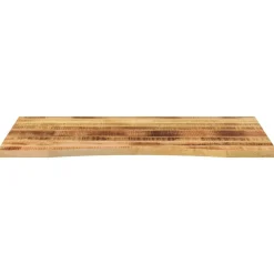 Tafelaccessoires*vidaXL Bureaublad met ronding 100x80x2,5 cm massief ruw mangohout