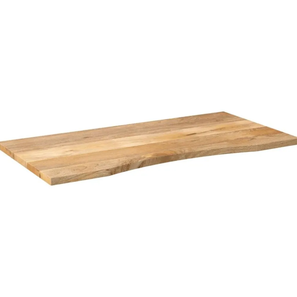 Bureaublad met ronding 120x50x2,5 cm massief ruw mangohout>vidaXL Outlet