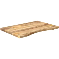 Bureaublad met ronding 90x60x2,5 cm massief ruw mangohout>vidaXL Best