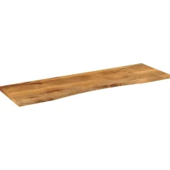 Tafelaccessoires*vidaXL Bureaublad met ronding 160x50x2,5 cm massief ruw mangohout