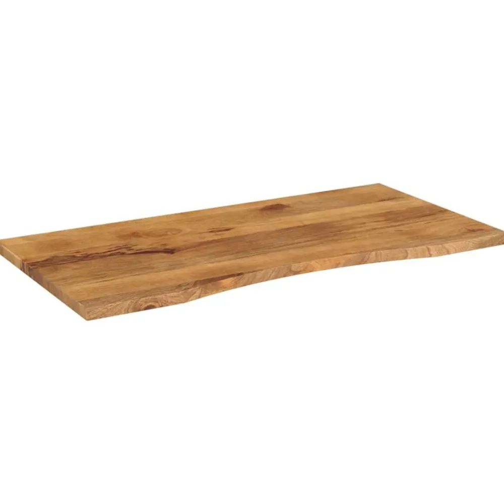 Bureaublad met ronding 110x50x2,5 cm massief ruw mangohout>vidaXL Clearance