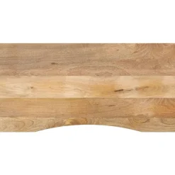 Bureaublad met ronding 140x60x2,5 cm massief ruw mangohout>vidaXL Outlet