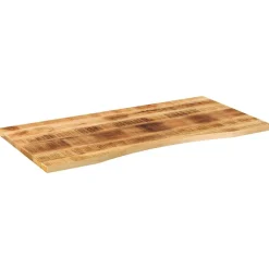 Tafelaccessoires*vidaXL Bureaublad met ronding 140x50x2,5 cm massief ruw mangohout