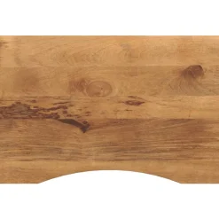 Tafelaccessoires*vidaXL Bureaublad met ronding 80x60x2,5 cm massief ruw mangohout