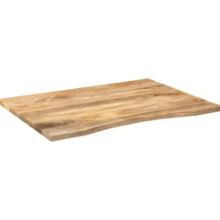 Tafelaccessoires*vidaXL Bureaublad met ronding 110x80x2,5 cm massief ruw mangohout
