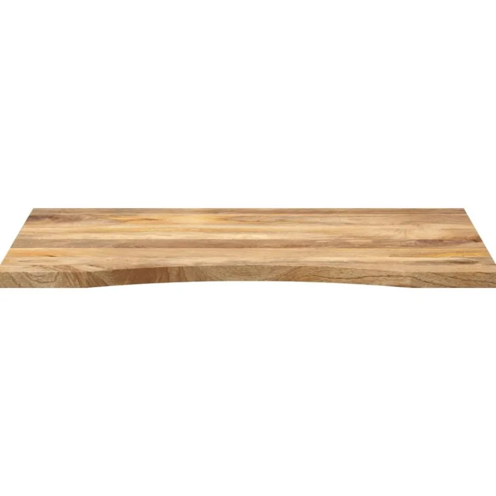 Tafelaccessoires*vidaXL Bureaublad met ronding 100x50x2,5 cm massief ruw mangohout