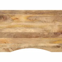 Tafelaccessoires*vidaXL Bureaublad met ronding 80x60x2,5 cm massief ruw mangohout