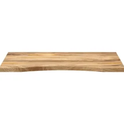 Tafelaccessoires*vidaXL Bureaublad met ronding 80x60x2,5 cm massief ruw mangohout