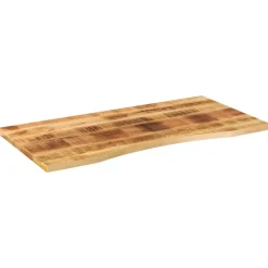 Bureaublad met ronding 120x60x2,5 cm massief ruw mangohout>vidaXL Hot