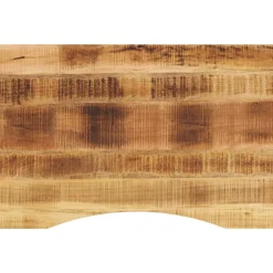 Bureaublad met ronding 100x60x2,5 cm massief ruw mangohout>vidaXL