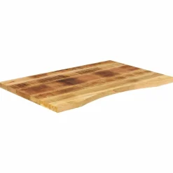 Bureaublad met ronding 100x60x2,5 cm massief ruw mangohout>vidaXL