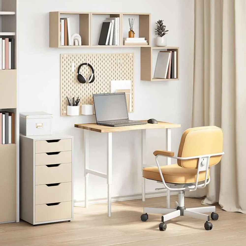 Bureaublad rechthoekig 80x50x2,5 cm onbehandeld eikenhout>vidaXL Outlet