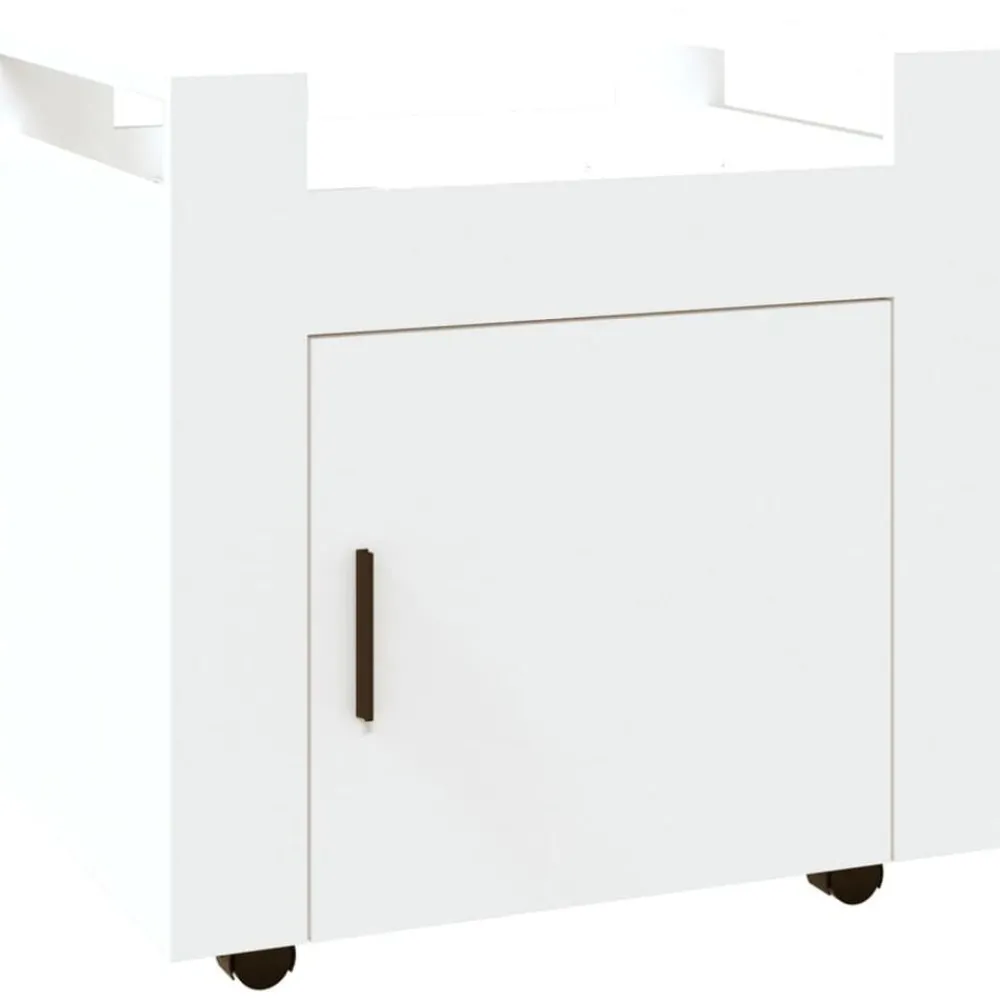 Trolleys*vidaXL Bureaukastje 60x45x60 cm bewerkt hout Wit