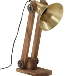 Bureaulamp 25 W E27 23x13x52 cm antiek messing>vidaXL Online