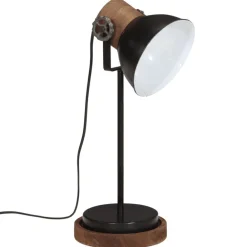 Verlichting*vidaXL Bureaulamp 25 W E27 17x17x50 cm Zwart