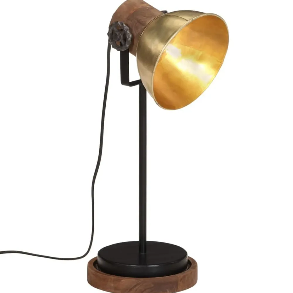 Bureaulamp 25 W E27 17x17x50 cm antiek messingkleurig>vidaXL