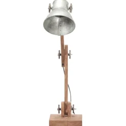 Bureaulamp industrieel rond E27 58x18x90 cm zilverkleurig><noscript><img width=