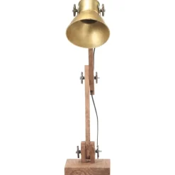 Verlichting*vidaXL Bureaulamp industrieel rond E27 58x18x90 cm messingkleurig
