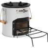 Haarden*vidaXL Camping houtkachel 45x25x26 cm staal zilverkleurig