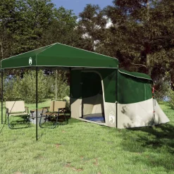 Buitensport*vidaXL Camping Tent Set met dak met opslag 2 pcs Taffeta en Stof Groen