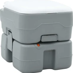Camping Toilet Grijs en Wit 41,5 x 36,5 x 37,5 cm Polyetheen>vidaXL Discount