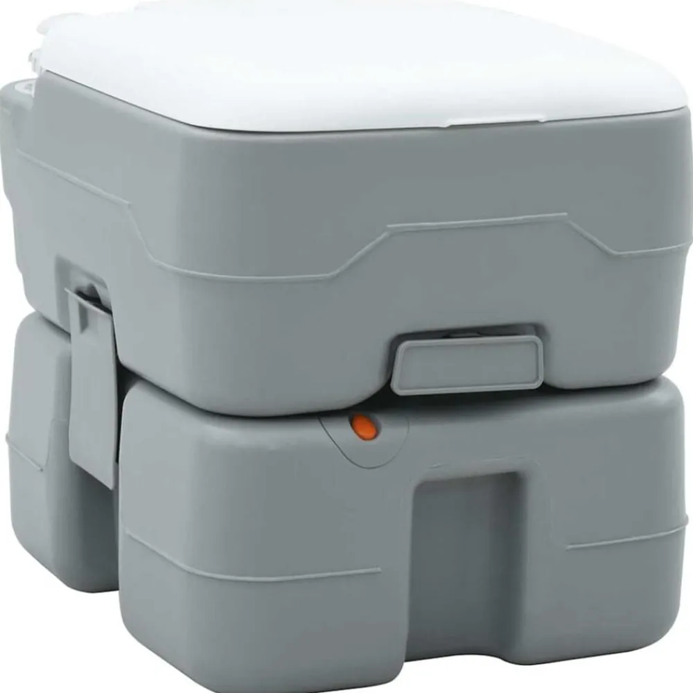Camping Toilet Grijs en Wit 41,5 x 36,5 x 37,5 cm Polyetheen>vidaXL Discount