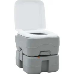 Camping Toilet Grijs en Wit 41,5 x 36,5 x 37,5 cm Polyetheen>vidaXL Discount