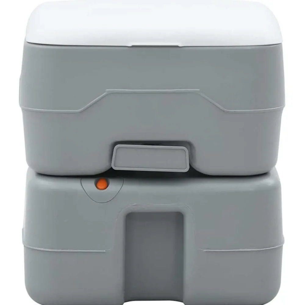 Camping Toilet Grijs en Wit 41,5 x 36,5 x 37,5 cm Polyetheen>vidaXL Discount