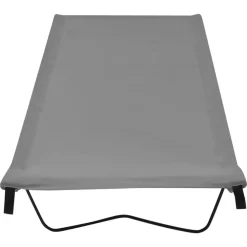 Buitensport*vidaXL Campingbed 180x60x19 cm oxford stof en staal Grijs
