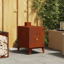 Buitensport*vidaXL Campingkachel 35x50x60 cm cortenstaal roestkleurig
