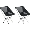 Campingstoelen 2 st met draagtas 54x50x65 cm aluminium>vidaXL New