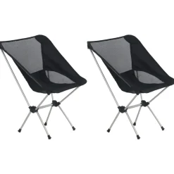 Campingstoelen 2 st met draagtas 54x50x65 cm aluminium>vidaXL New