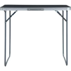 Buitensport*vidaXL Campingtafel inklapbaar met metalen frame 80x60 cm Grijs
