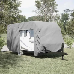 Voertuigonderdelen & -Accessoires*vidaXL Caravanhoes 460x250x220 cm vliesvlies grijs