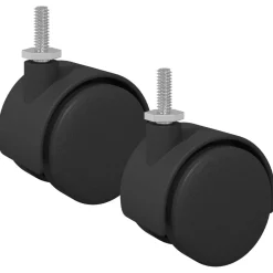 Bouwbeslag*vidaXL Caster 2 pcs Zwart en Zilver 40,1 x 40,1 x 37,8 mm Ijzer en PP