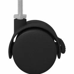 Bouwbeslag*vidaXL Caster 2 pcs Zwart en Zilver 40,1 x 40,1 x 37,8 mm Ijzer en PP