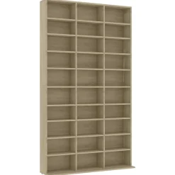 Kasten & Opbergmeubelen*vidaXL Cd-kast 102x23x177,5 cm bewerkt hout kleurig Sonoma eiken