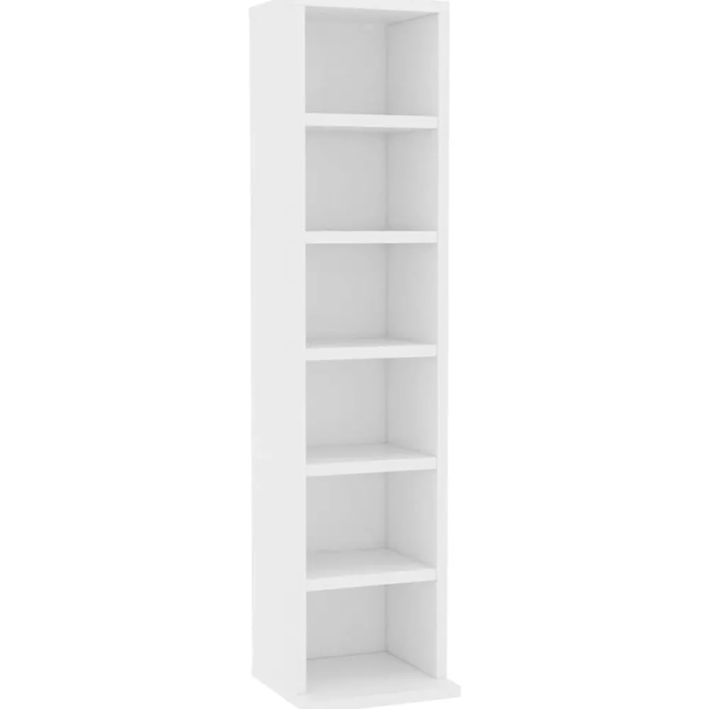 Kasten & Opbergmeubelen*vidaXL Cd-kast 21x20x88 cm bewerkt hout Wit