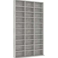 Kasten & Opbergmeubelen*vidaXL Cd-kast 102x16x177,5 cm bewerkt hout Betongrijs
