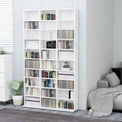 Kasten & Opbergmeubelen*vidaXL Cd-kast 102x23x177,5 cm bewerkt hout Wit