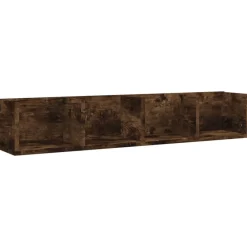Boekenkasten & Wandplanken*vidaXL CD-wandschap 100x18x18 cm bewerkt hout kleurig Gerookt eiken