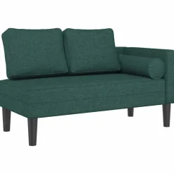 Chaise longue met kussens stof>vidaXL Best